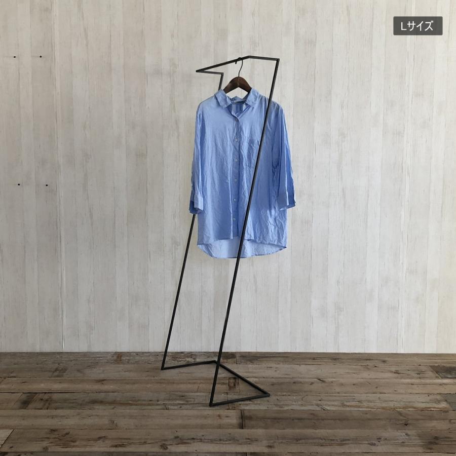無垢 アイアン スチール ハンガーラック Z type (完成品 おしゃれ
