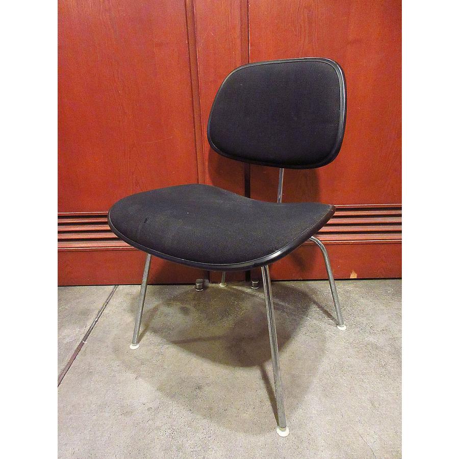 ビンテージ70's○Herman Miller 2ピースプラスチックチェア黒A