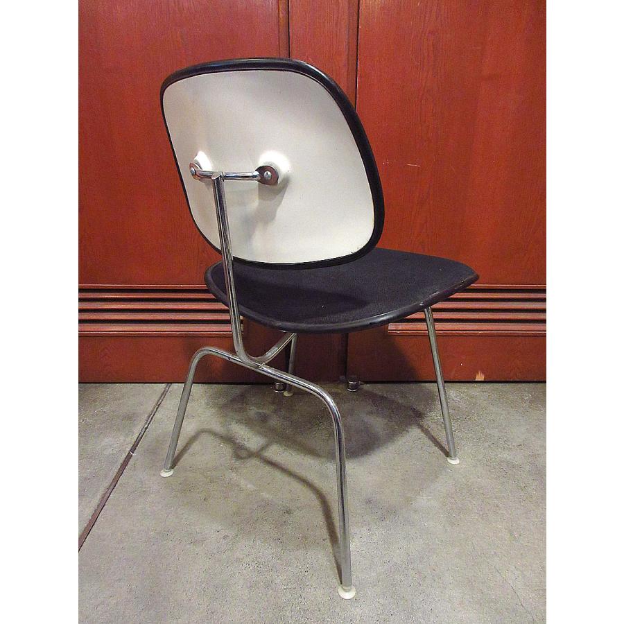 ビンテージ70's○Herman Miller 2ピースプラスチックチェア黒A