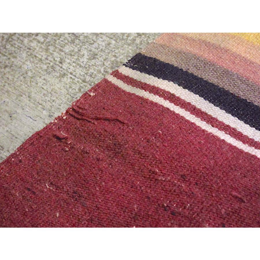 ビンテージ40's50's○メキシカンラグ約222cm × 約160cm○240911m1-rug