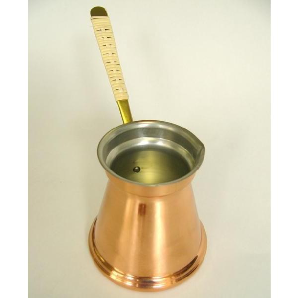 銅製 イブリック 中 270cc トルココーヒー : コーヒーのコクテール堂