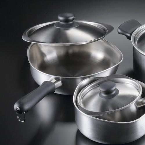 柳宗理 ステンレスアルミ3層鋼 IH片手鍋 22cm つや消し 日本製 IH対応