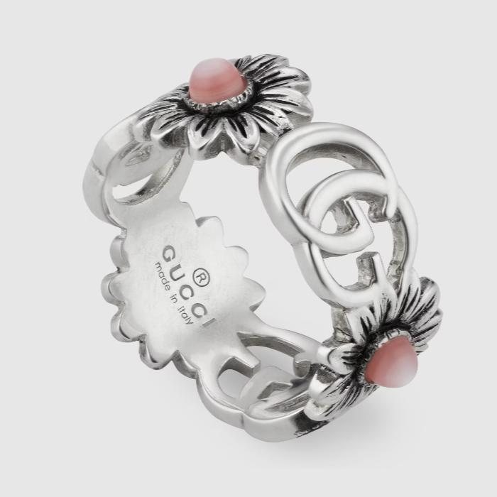 GUCCI（グッチ） フラワーモチーフ リング レディス シルバー