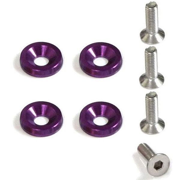 JDM 汎用 M6 ボルト 盗難防止 ナンバー フェンダー アルミ ワッシャー