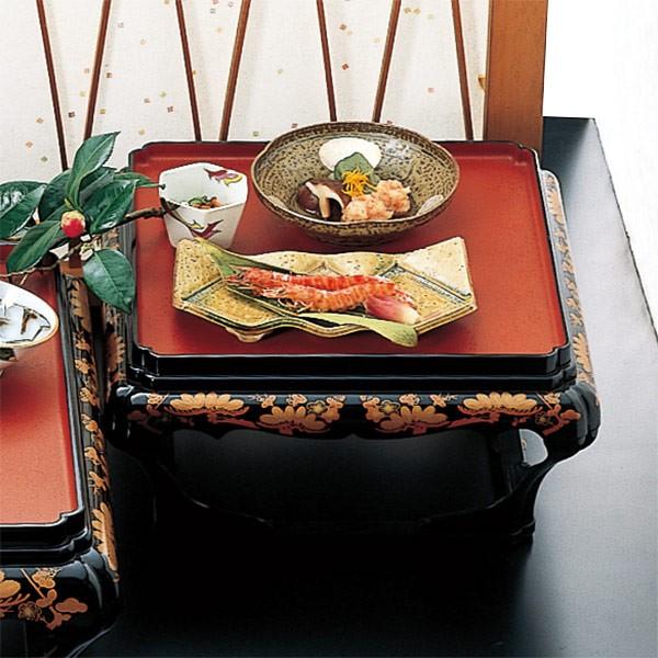 殿様膳 仁ノ膳 片面タイプ 足付 朱 干漆タタキ 松竹梅 お膳 業務用
