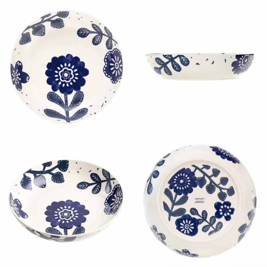 パスタプレート 20cm AIKA 硬質陶器 同柄4枚セット （ 食洗機対応 電子