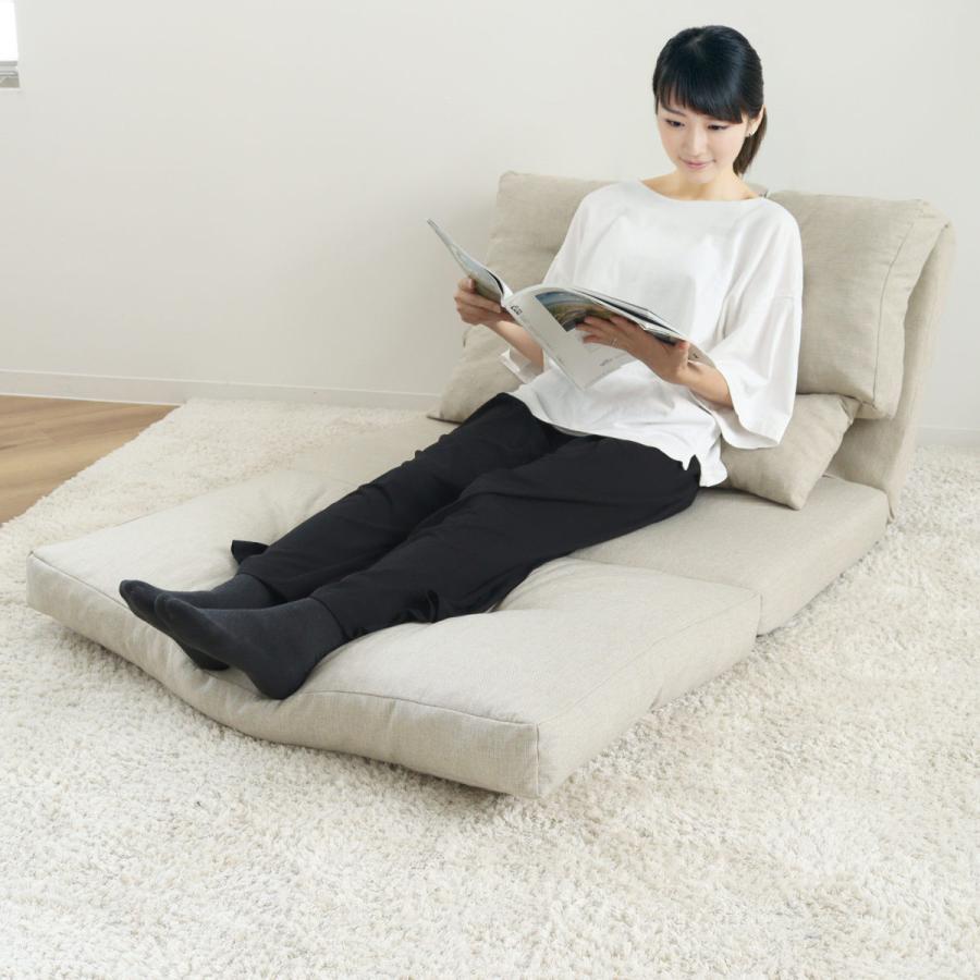 フロアソファ 2人掛け ソファベット 3way （ ソファ ソファーベッド 2