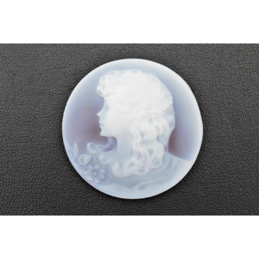 ストーンカメオ ルース 約39.82-39.96mm 約7.45g【37.25ct】 加工材料