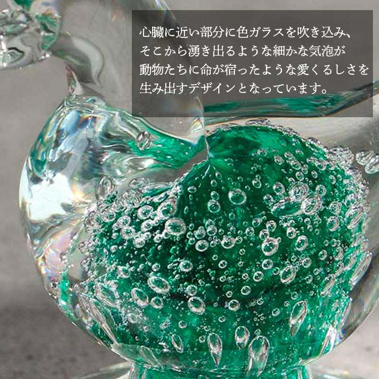 DETAIL（ディテール） 置物 グラスオブジェ ダック 高さ10cm ガラス製