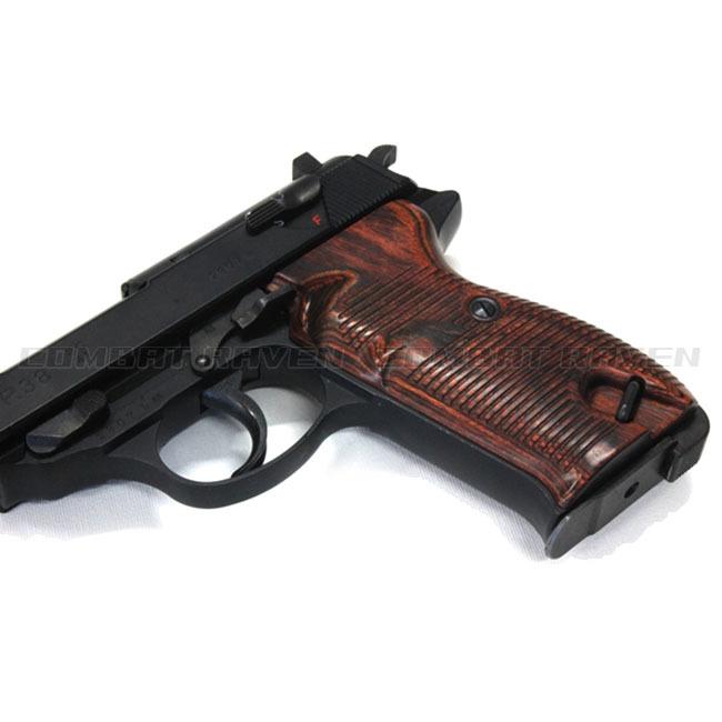 PANDORA ARMS】ウッドグリップ マルゼン製 ワルサーP38用ブラウン/純正