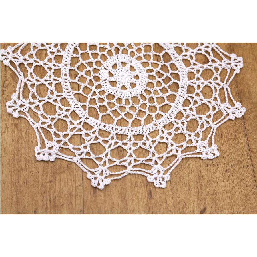 アンティークレース風 カントリー雑貨 ざっくり太糸 手編み クロッシェ