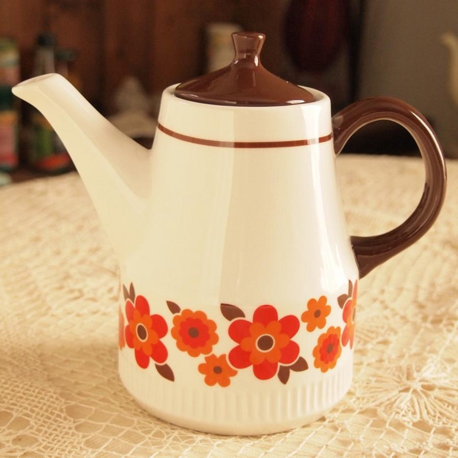 ティーポット おしゃれ 北欧雑貨 レトロ アンティーク調 茶こしつき