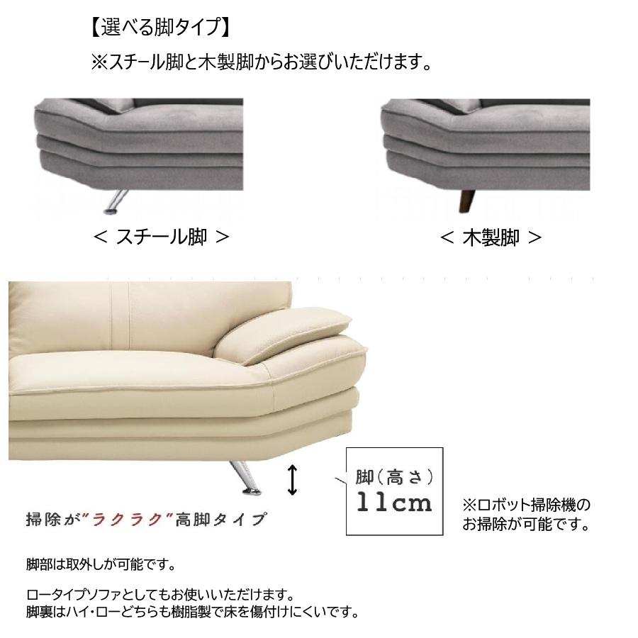 開梱設置付き ソファ 本革張り 3人掛け 幅200cm 厚革 3P ノックダウン