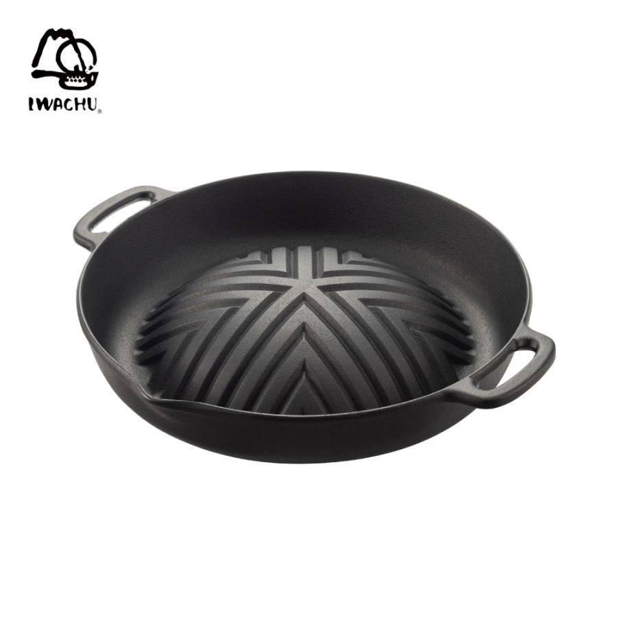 岩鋳（IWACHU） 焼肉 ジンギスカン鍋 深型 28.5cm 南部鉄器 ガス火用