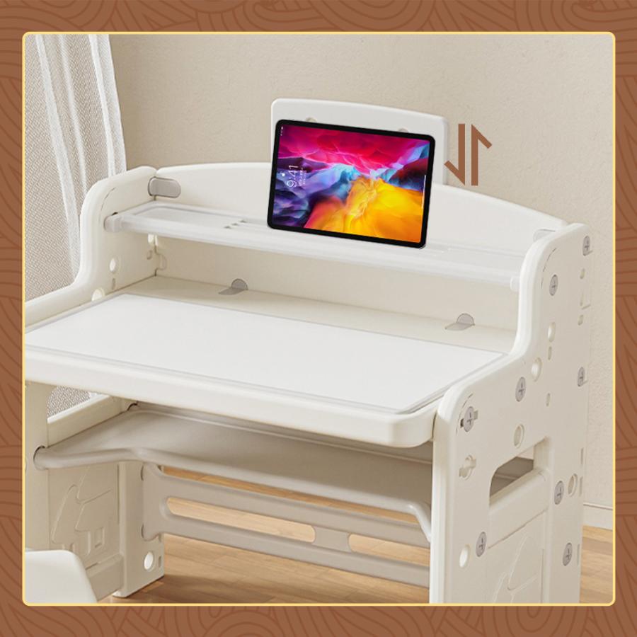 キッズデスク チェアセット 多機能 4in1 お絵描き机 高さ2段調整可能