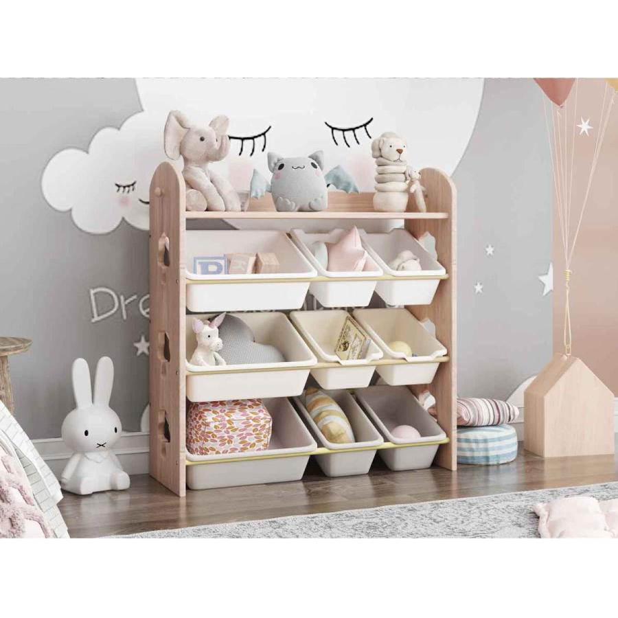 おもちゃ収納 ラック おもちゃ箱 天然木 子供部屋 大容量 おしゃれ