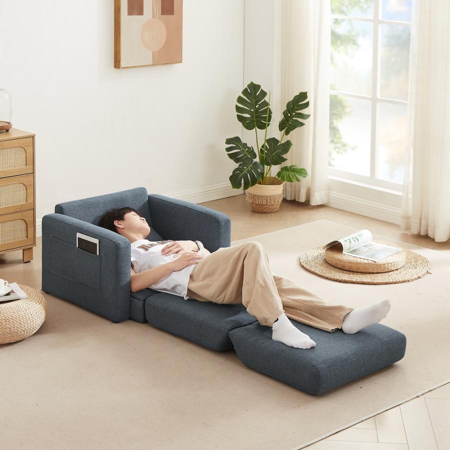 ソファーベッド 折りたたみ 1人掛け 3way ローソファー シングル