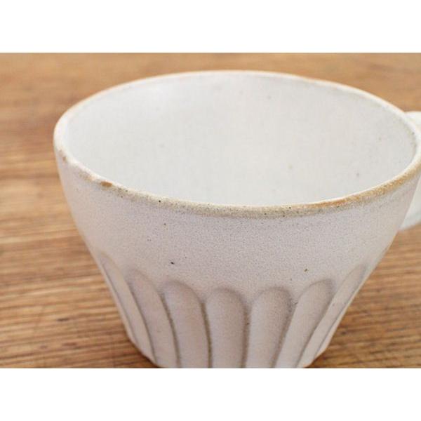 会津本郷焼／フリーマグ 白 太しのぎ 細しのぎ／樹ノ音工房 : コレパン