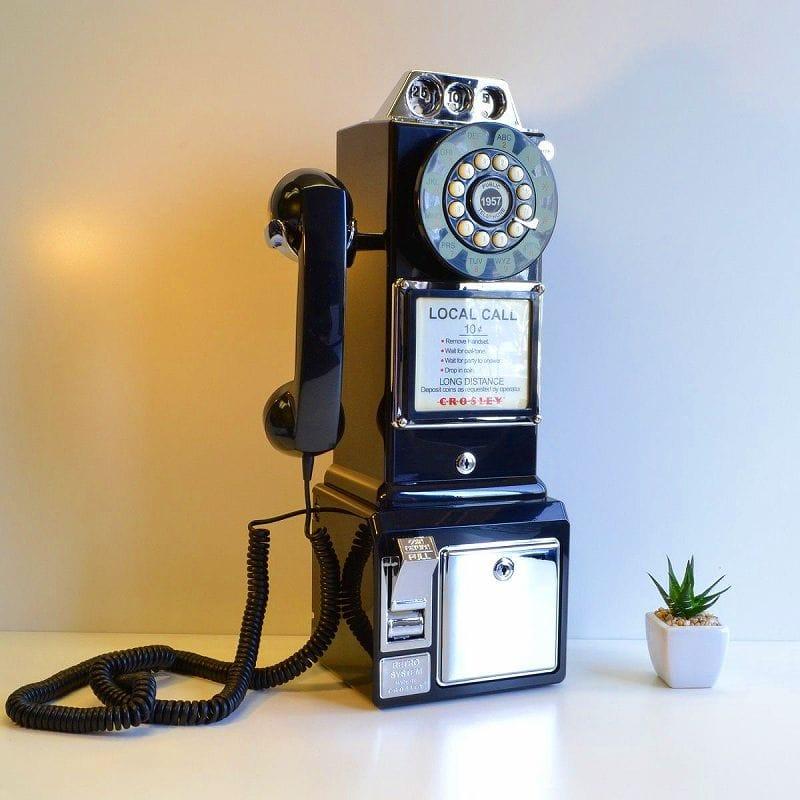 アメリカ クロスリー1950年代 レトロ壁掛け電話 公衆電話 Crosley CR56