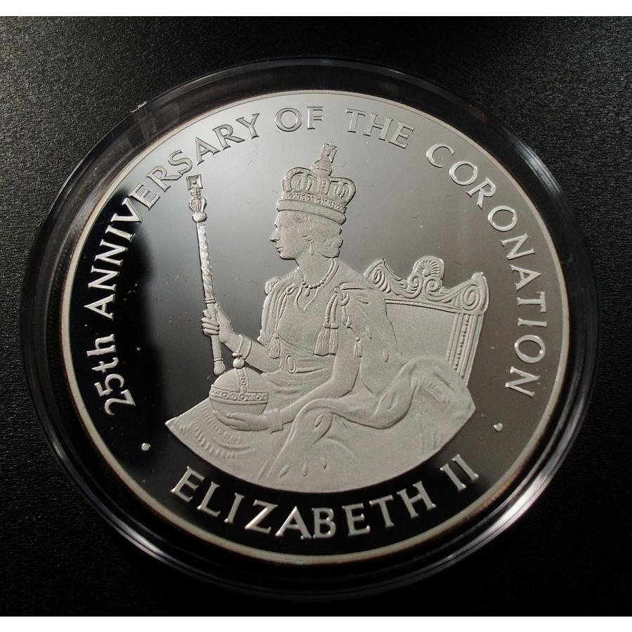 ○ジャマイカ 1978年 エリザベス女王戴冠25周年記念 25ドル銀貨 65mm