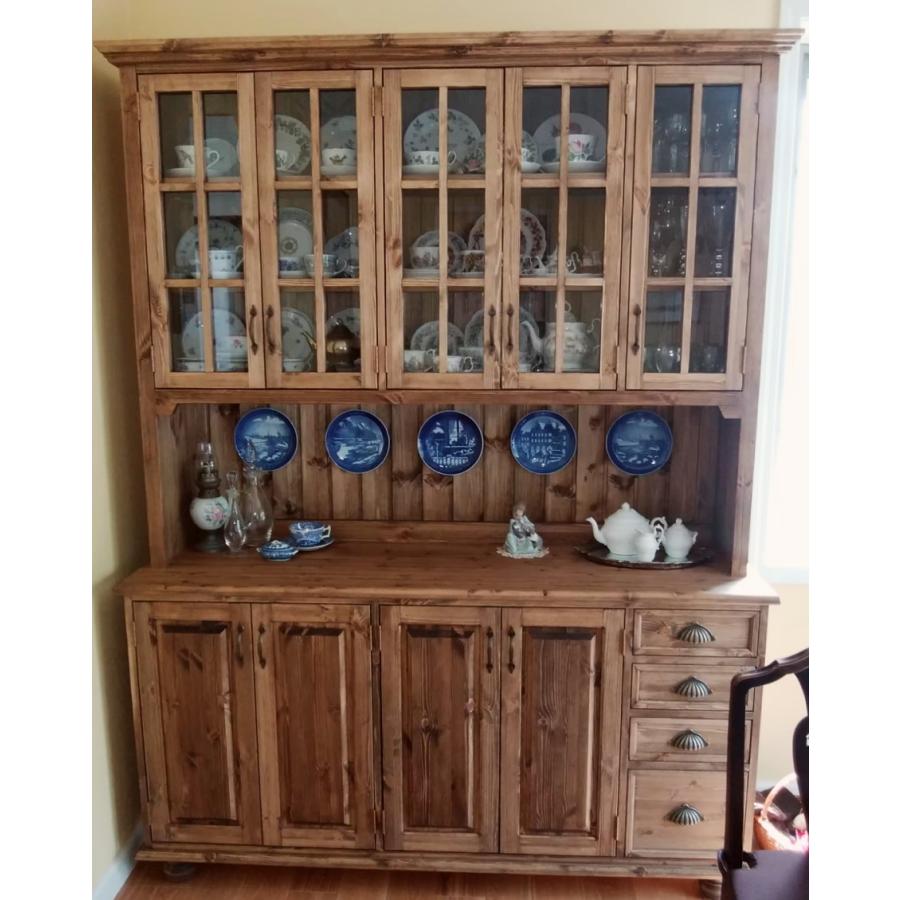 日本製】5ガラスドア・クラシックカップボード・W1700 クラシック