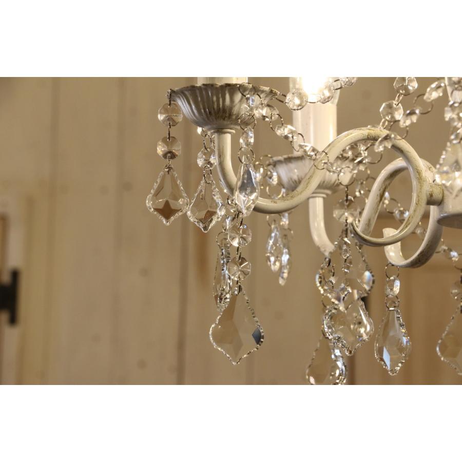 LED電球付】Terre 5灯 シャンデリア WH (テール・5灯シャンデリア