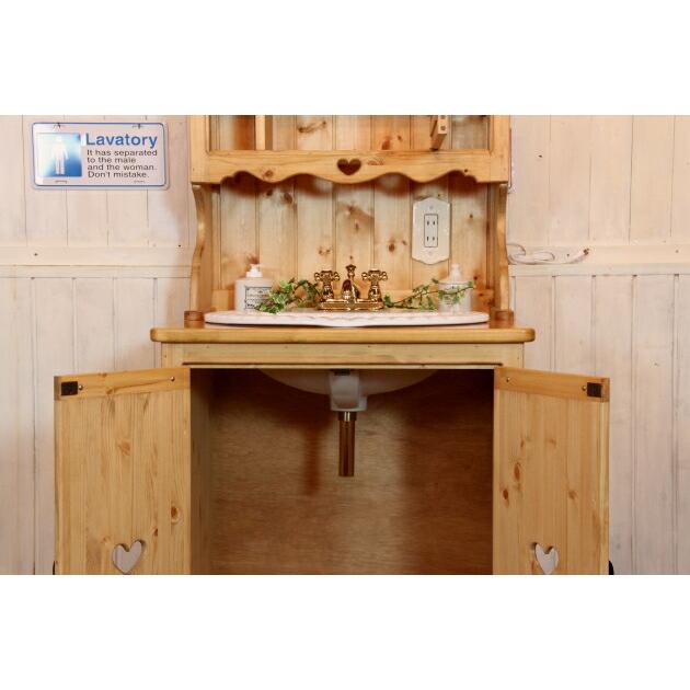 洗面台 幅70 日本製 鏡 収納 カントリー 家具 手作り 木 木製 北欧