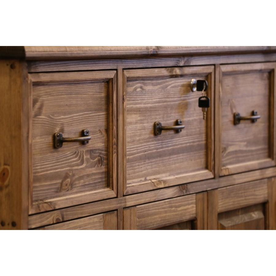 3チェスト クラシック キャビネット 鍵付き W1100 オーダー家具 選べる