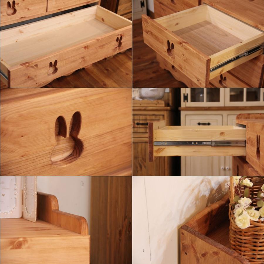 ベビー チェスト うさぎ オーダーメイド カントリー家具 完成品 選べる