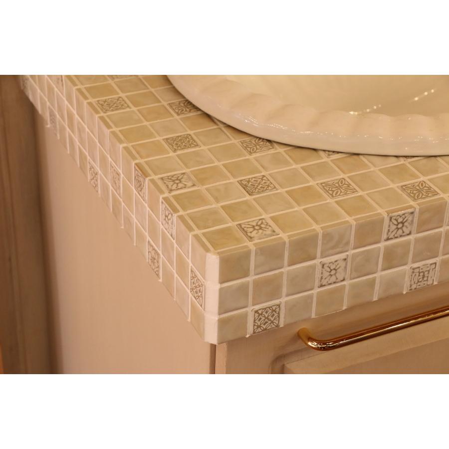 タイル ウォッシュキャビネット W750 75cm 洗面台 日本製 収納