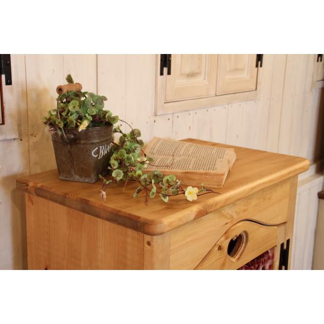 ハート 布 キャビネット L オーダーメイド カントリー家具 完成品