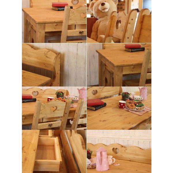 テーブル カントリー ダイニングテーブル ベンチ セット 1800 木製