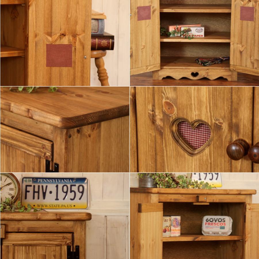 ハート キャビネット L オーダーメイド カントリー家具 完成品 選べる