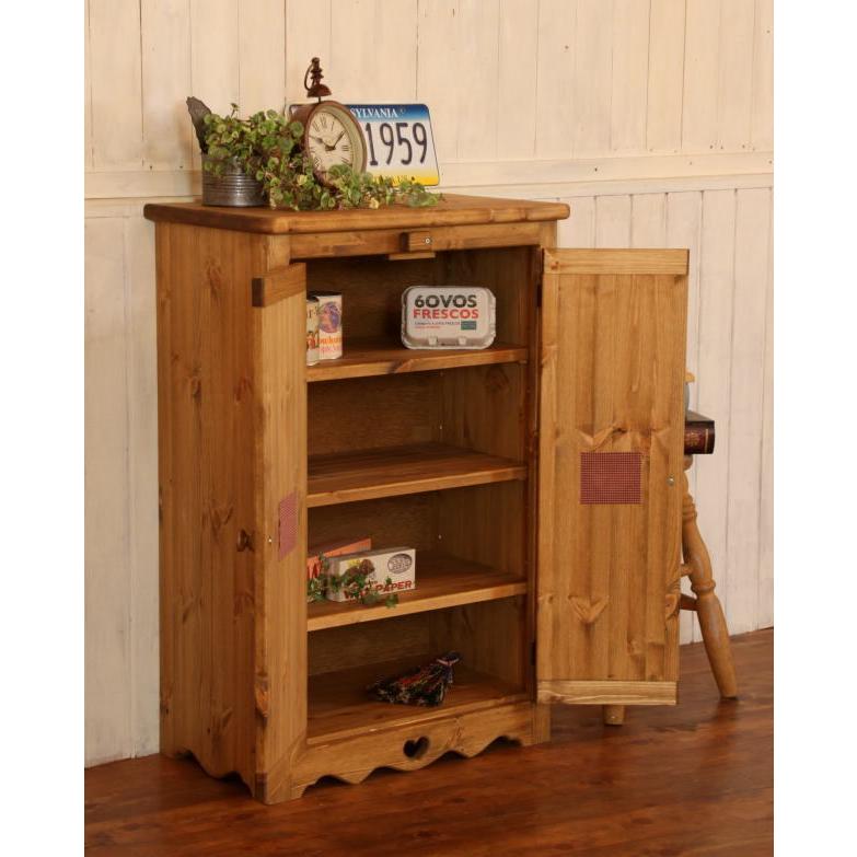 ハート キャビネット L オーダーメイド カントリー家具 完成品 選べる