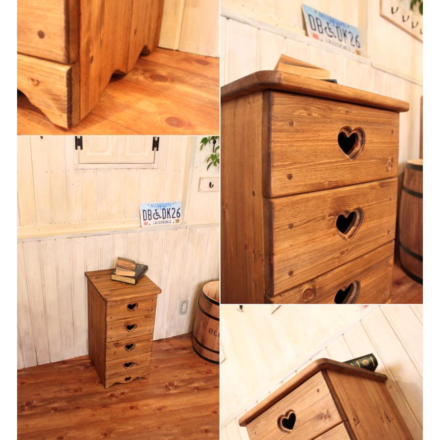 ハートチェスト・キャスター付き オーダーメイド カントリー家具 完成