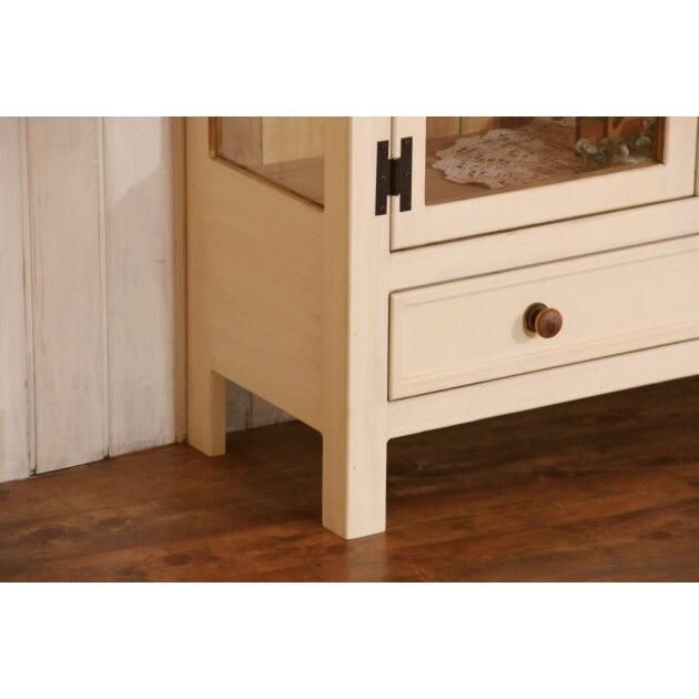 日本製】NC・ガラスキャビネット・W900 電話台 FAX台 収納台