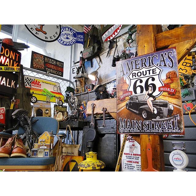 アメリカン レトロ ルート66 ブリキ看板 アメリカンメインストリート