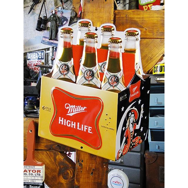 ミラービール 6パックカートンボックス エンボス ティンサイン