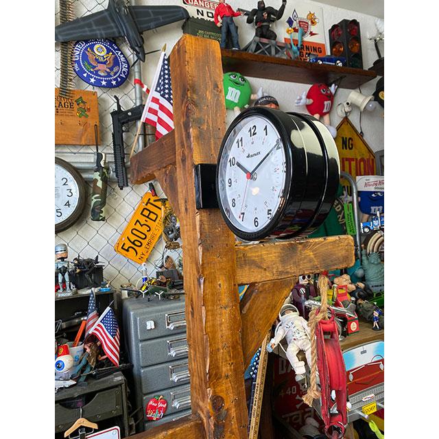 DULTON（ダルトン） ダブルフェイスクロック Sサイズ （ブラック