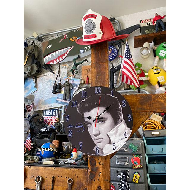 エルヴィス・プレスリー ウッドウォールクロック □ アメリカン雑貨