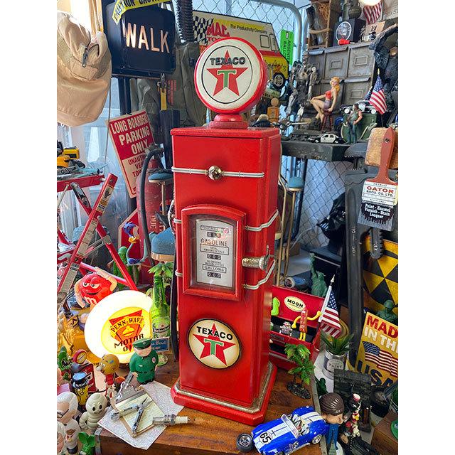 テキサコ ガスポンプ型キャビネット CDタワー □ アメリカン雑貨