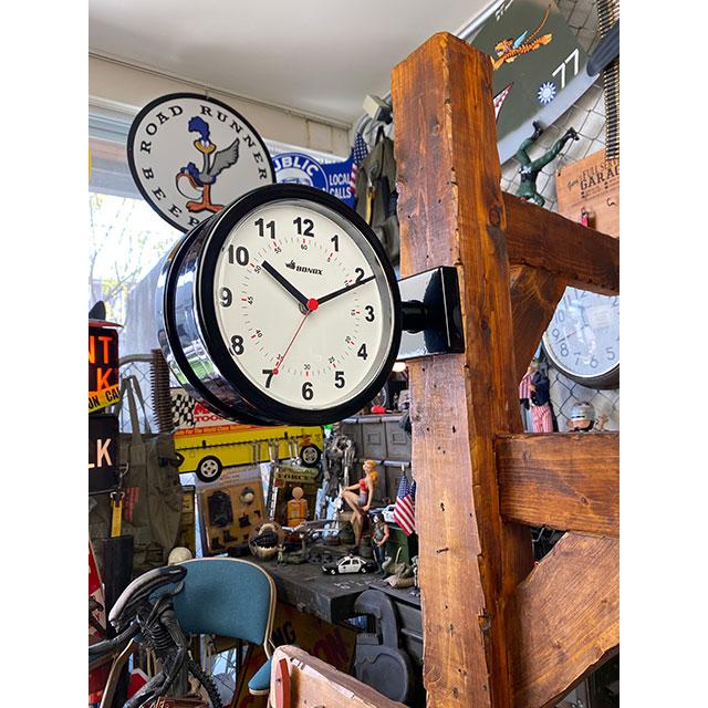 DULTON（ダルトン） ダブルフェイスクロック Sサイズ （ブラック