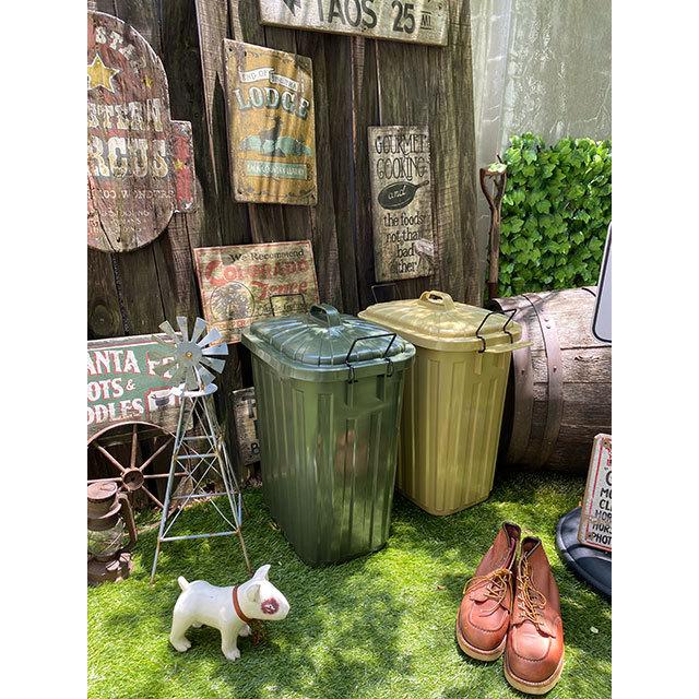 ミリタリートラッシュボックス ゴミ箱 60リットルサイズ （オリーブ