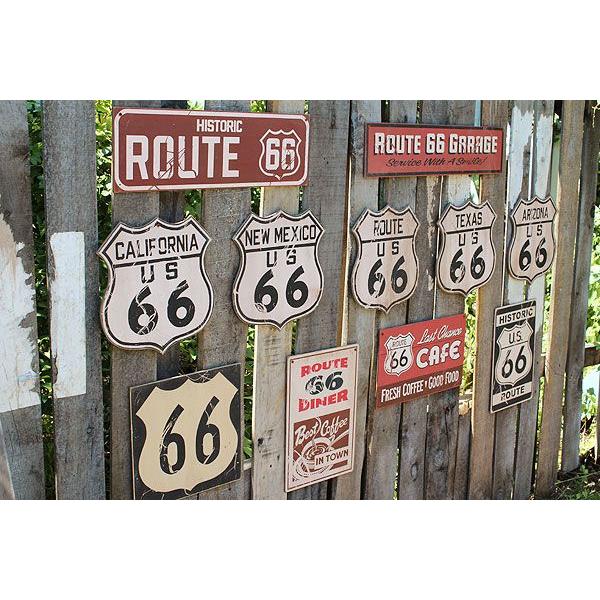 アメリカン レトロ 昔のルート66 ウッドサイン （ヒストリックルート66