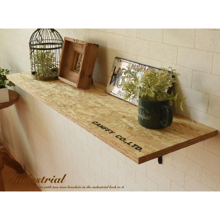 ウォールシェルフ OSB 90cm x 26cm ナチュラル 壁掛け 棚 壁面 木製