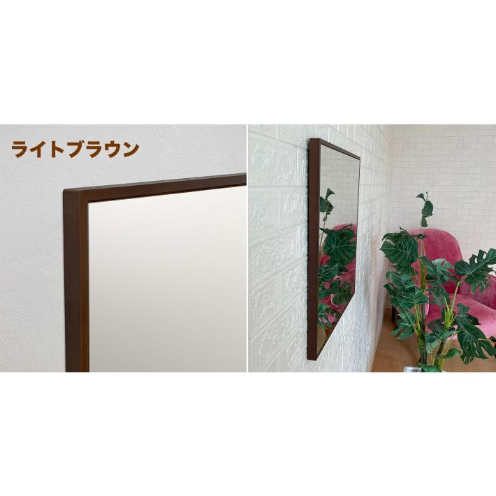 鏡 壁掛け ウォールミラー おしゃれ 北欧 日本製 52×52cm 玄関 洗面台