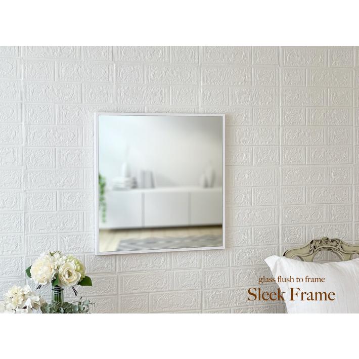 鏡 壁掛け ウォールミラー おしゃれ 北欧 日本製 52×52cm 玄関 洗面台