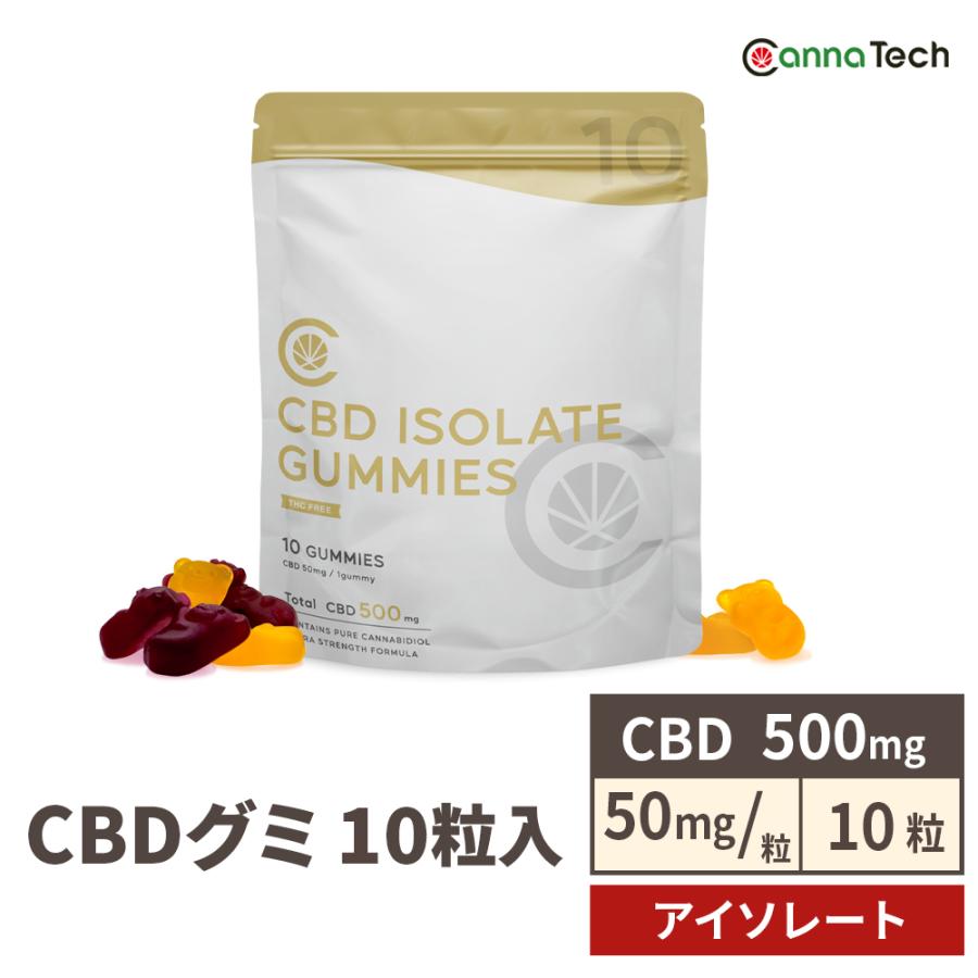 CannaTech（キャナテック） CBD グミ 10粒 CBD 500mg ( CBD 50mg /粒