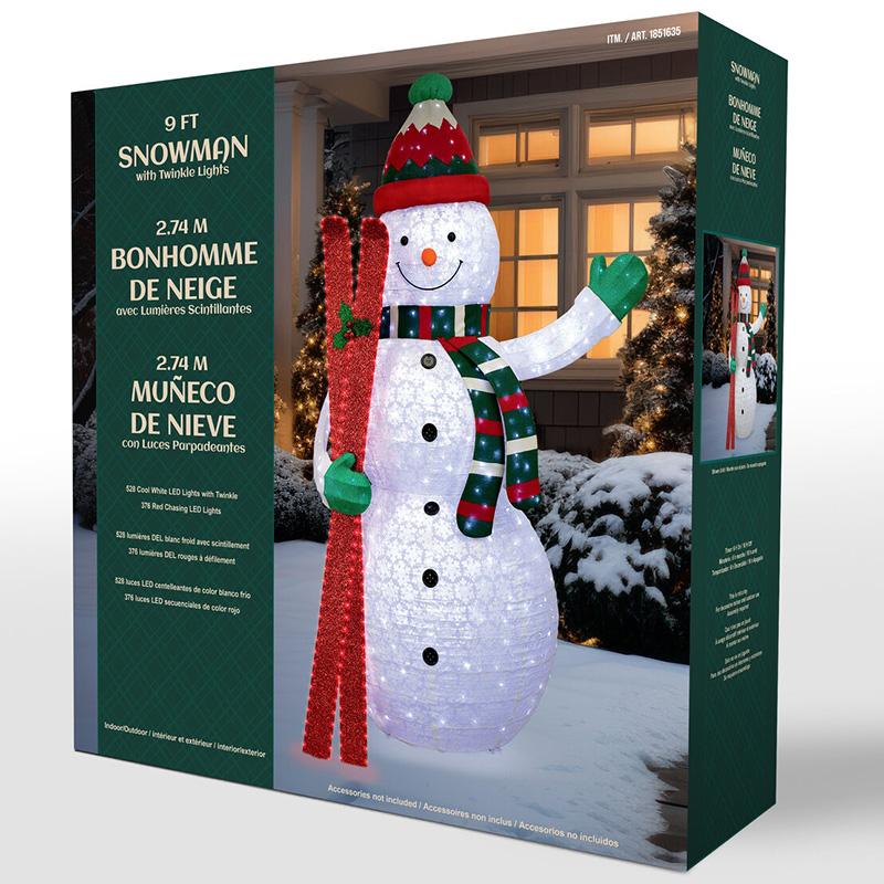 LED スノーマン 約274cm 1851635 大きい 大型 ライト 904個 屋外