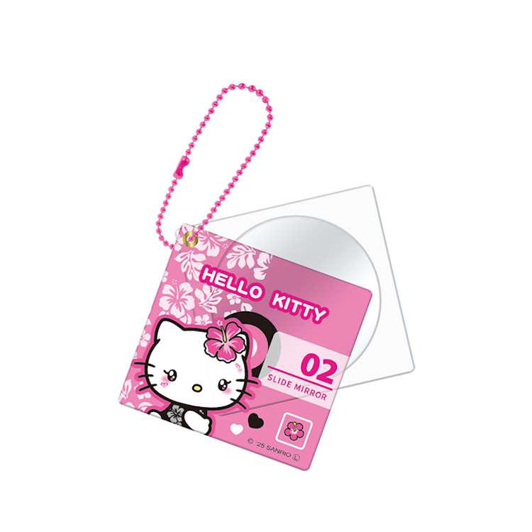 ハローキティ ディスク風スライドミラー うる目 鏡 かがみ カガミ